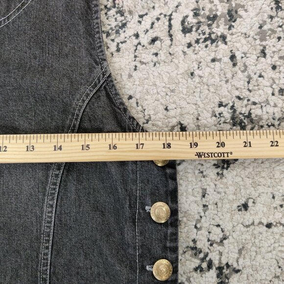 ABK Vintage Women's Maxi Dress Size 10 Gray 100% Tencel Lyocell 90s Style Goth - Picture 6 of 7